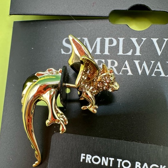 Simply Vera - Vera Wang Gold Tone Dragon Front-Back earrings NWT - Picture 5 of 7